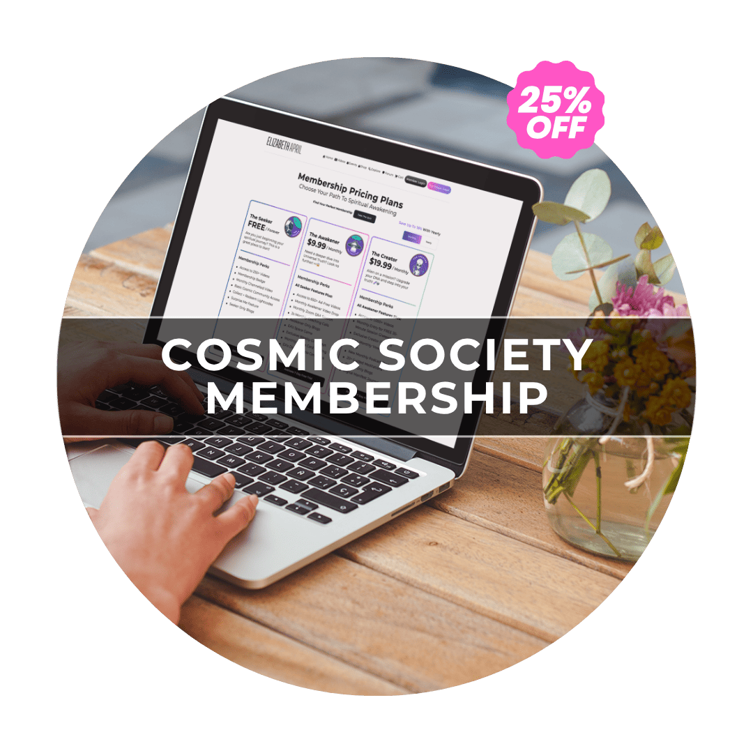 ELIZABETH APRIL COSMIC SOCIETY MEMBERSHIP SHOP CIRCLE SALE